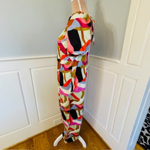 Crosy by Mollie Birch Vibrant Abstract Irby Jumpsuit Relaxed Fit Medium - Picture 3 of 8